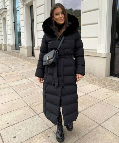Doudoune d’hiver femme ceinturée