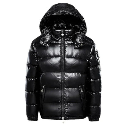 Doudoune en duvet d’hiver à capuche