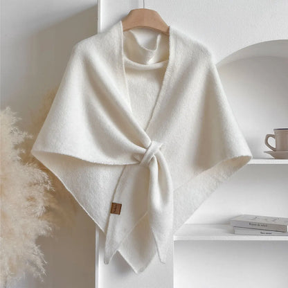Écharpe triangulaire en laine pour femme, automne-hiver