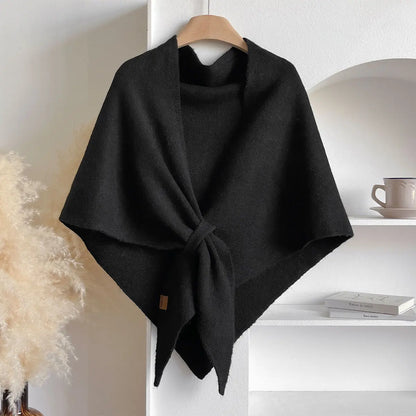 Écharpe triangulaire en laine pour femme, automne-hiver