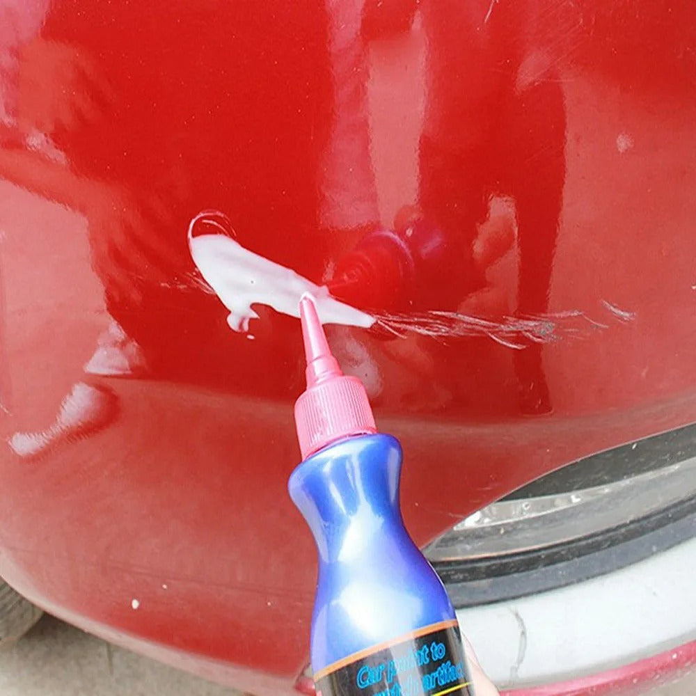 Efface-rayures pour carrosserie avec éponge de polissage – formule non abrasive facilitant l’élimination des rayures sur la peinture automobile