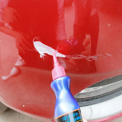 Efface-rayures pour carrosserie avec éponge de polissage – formule non abrasive facilitant l’élimination des rayures sur la peinture automobile