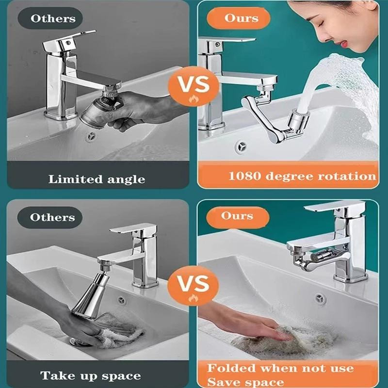 Embout de robinet rotatif à 1080°