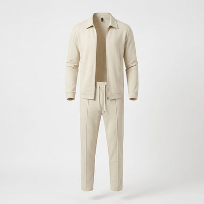 Ensemble costume à veste zippée pour homme