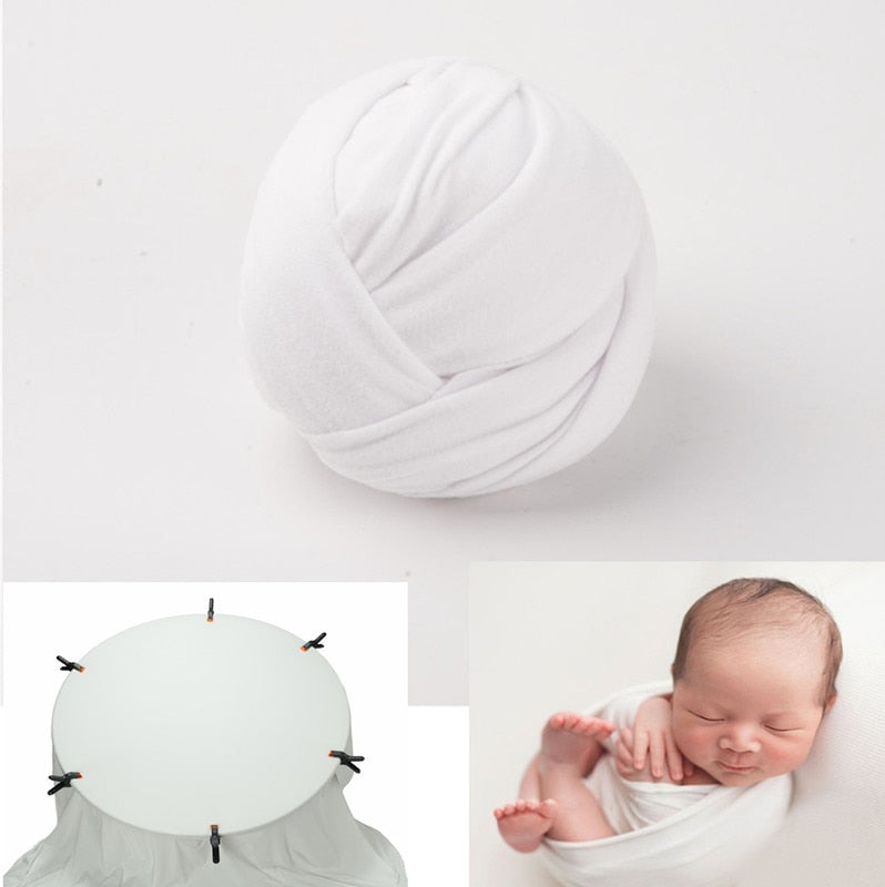 Ensemble d’accessoires de photographie pour bébé: lange d’emmaillotage et couverture de fond
