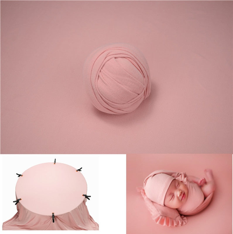 Ensemble d’accessoires de photographie pour bébé: lange d’emmaillotage et couverture de fond