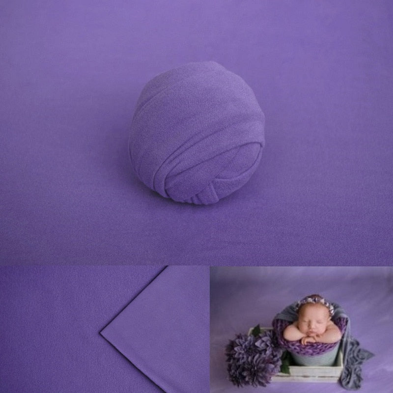 Ensemble d’accessoires de photographie pour bébé: lange d’emmaillotage et couverture de fond