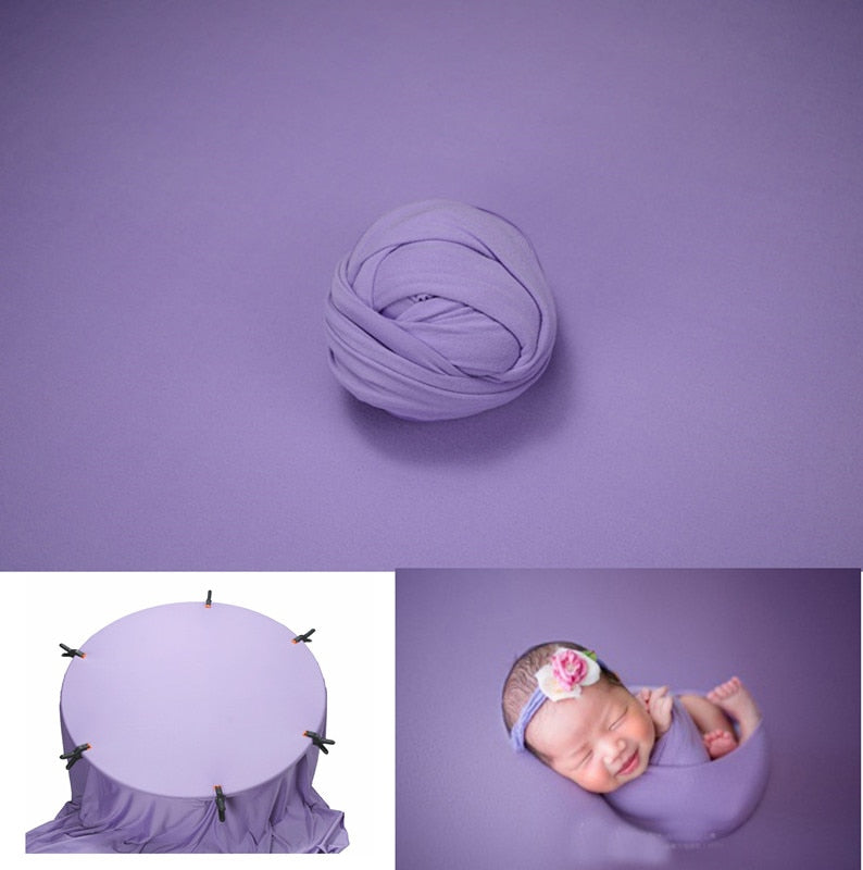 Ensemble d’accessoires de photographie pour bébé: lange d’emmaillotage et couverture de fond