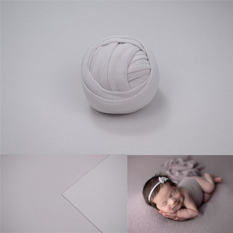 Ensemble d’accessoires de photographie pour bébé: lange d’emmaillotage et couverture de fond