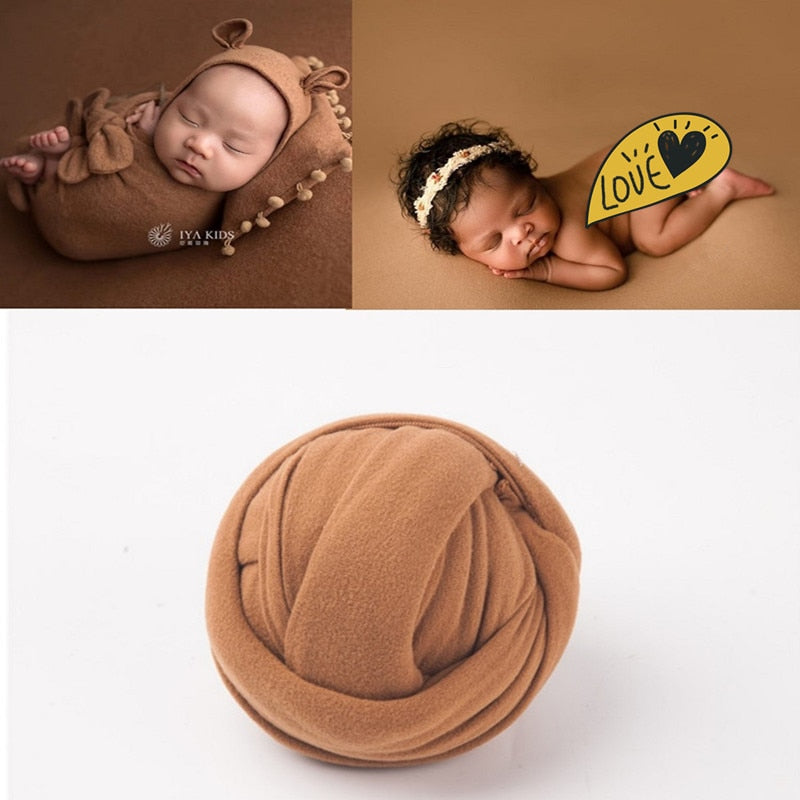 Ensemble d’accessoires de photographie pour bébé: lange d’emmaillotage et couverture de fond