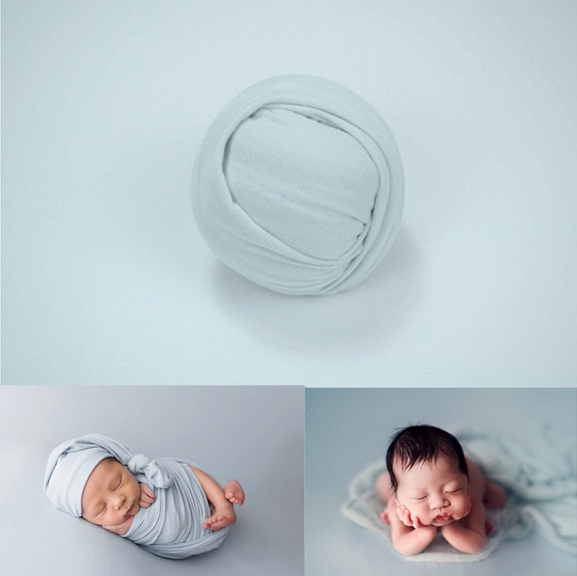 Ensemble d’accessoires de photographie pour bébé: lange d’emmaillotage et couverture de fond