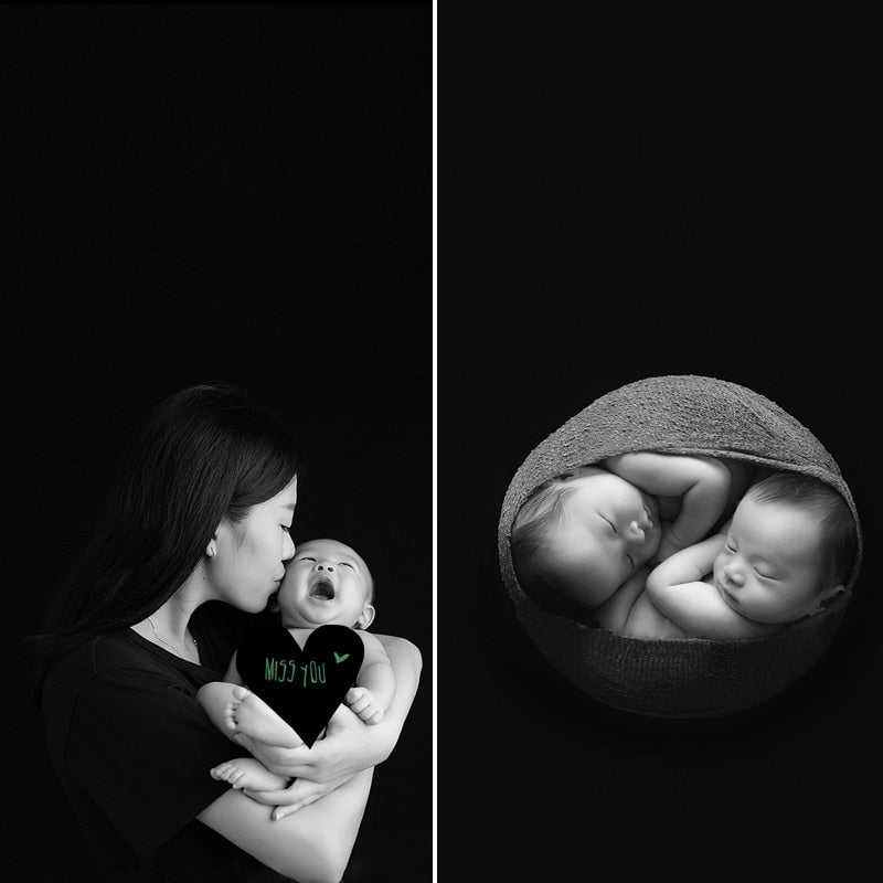 Ensemble d’accessoires de photographie pour bébé: lange d’emmaillotage et couverture de fond