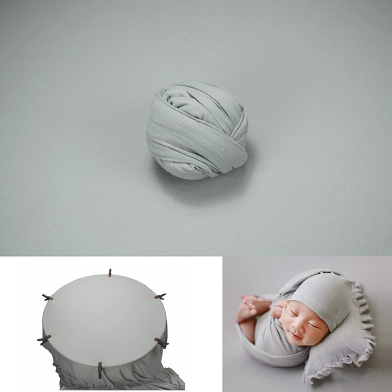 Ensemble d’accessoires de photographie pour bébé: lange d’emmaillotage et couverture de fond