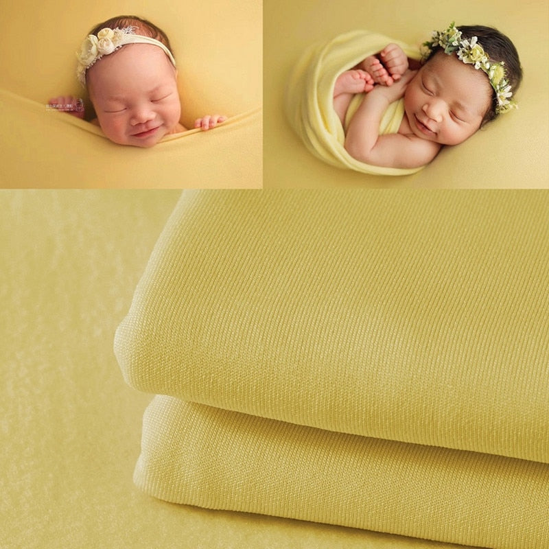 Ensemble d’accessoires de photographie pour bébé: lange d’emmaillotage et couverture de fond