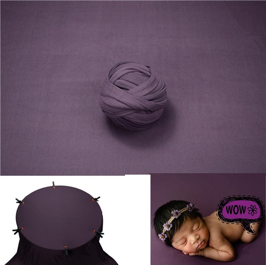 Ensemble d’accessoires de photographie pour bébé: lange d’emmaillotage et couverture de fond