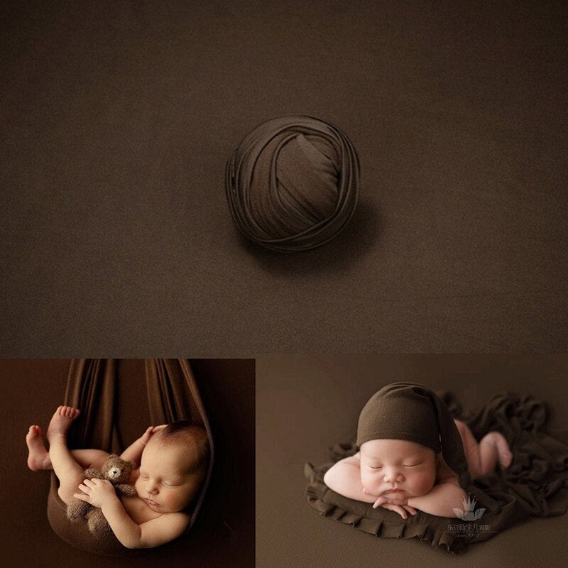Ensemble d’accessoires de photographie pour bébé: lange d’emmaillotage et couverture de fond