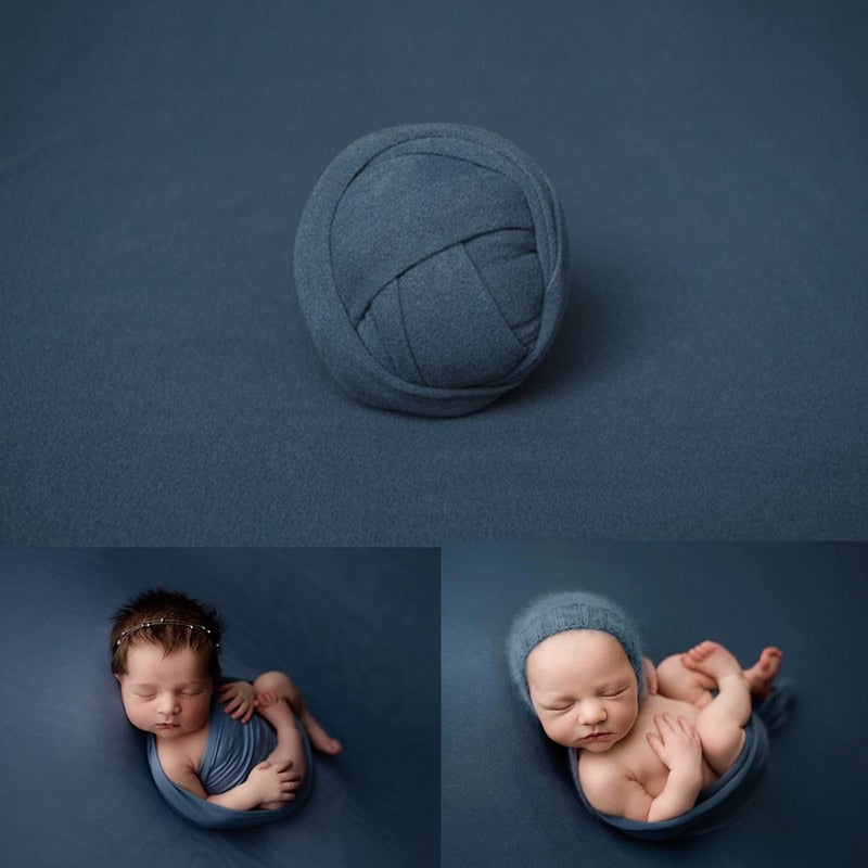 Ensemble d’accessoires de photographie pour bébé: lange d’emmaillotage et couverture de fond