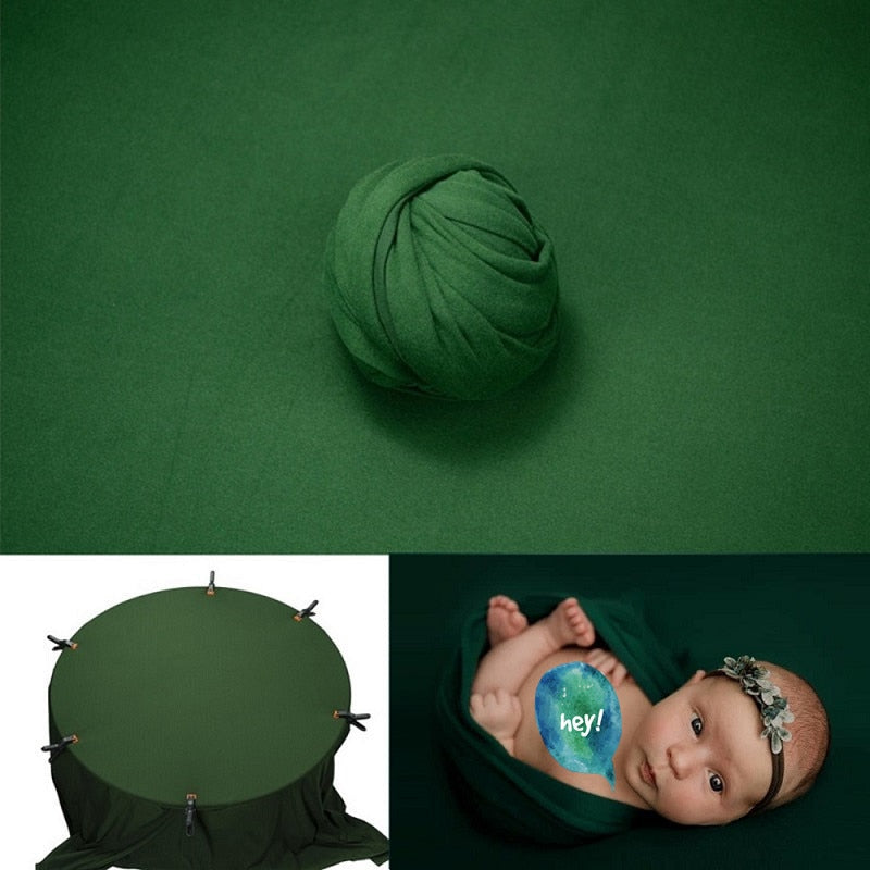 Ensemble d’accessoires de photographie pour bébé: lange d’emmaillotage et couverture de fond