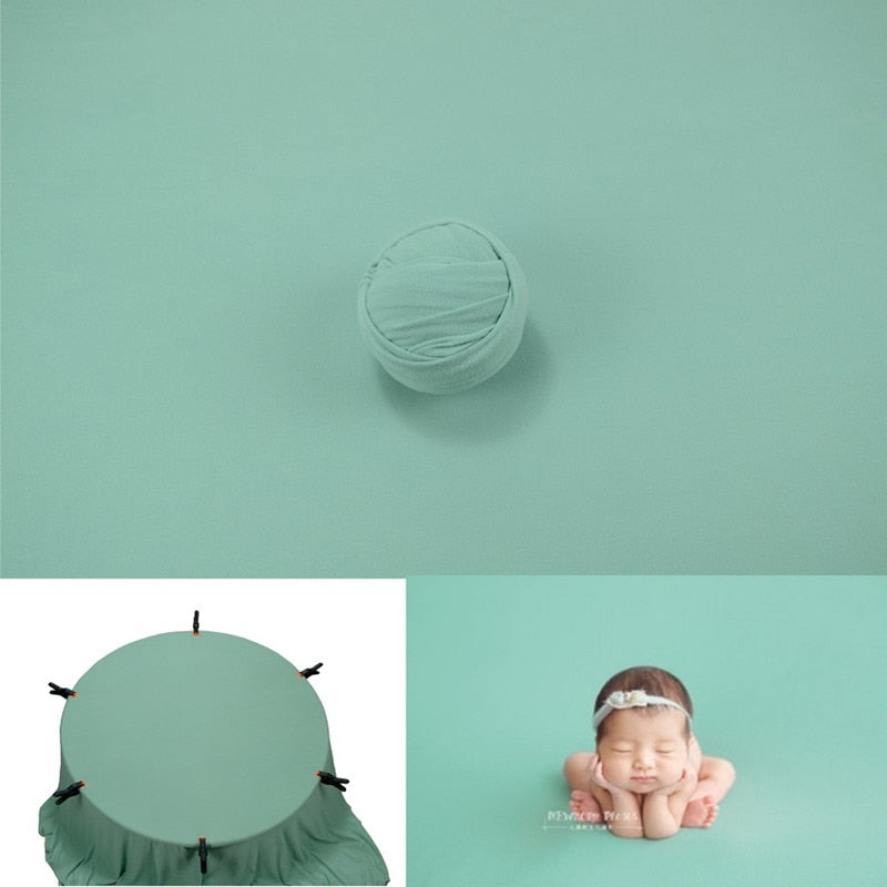Ensemble d’accessoires de photographie pour bébé: lange d’emmaillotage et couverture de fond