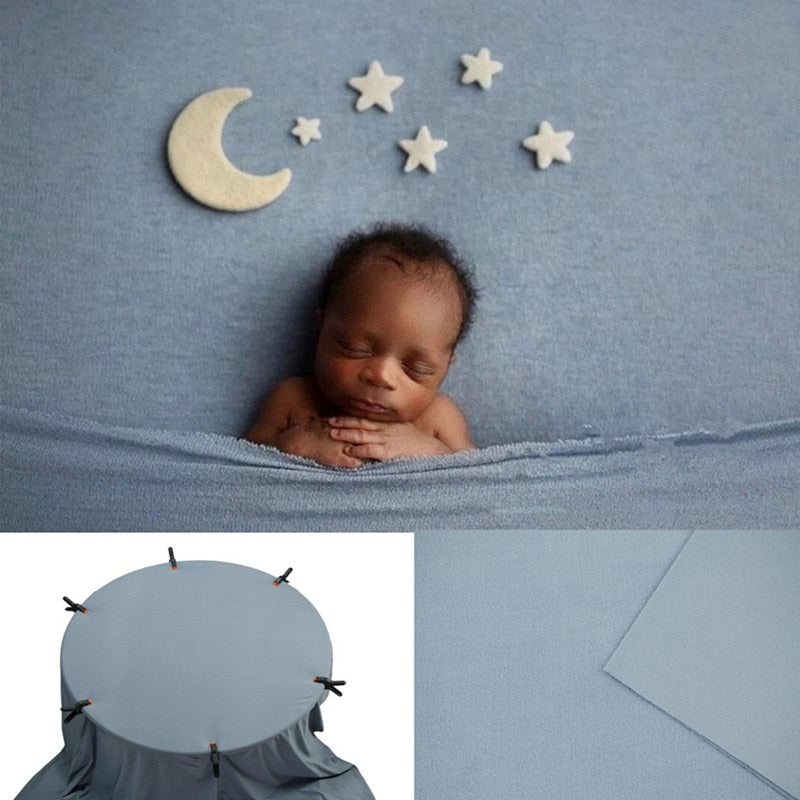 Ensemble d’accessoires de photographie pour bébé: lange d’emmaillotage et couverture de fond