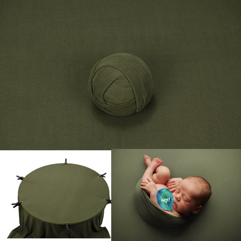 Ensemble d’accessoires de photographie pour bébé: lange d’emmaillotage et couverture de fond