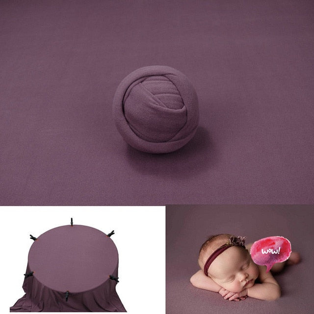 Ensemble d’accessoires de photographie pour bébé: lange d’emmaillotage et couverture de fond