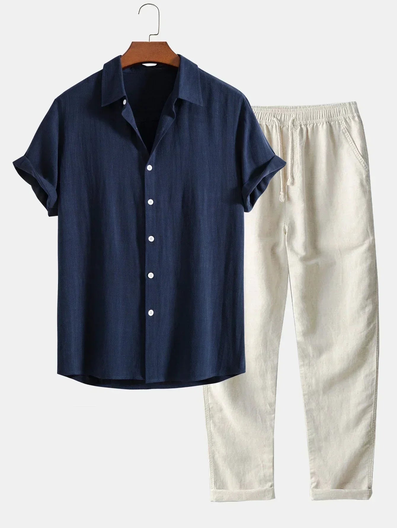 Ensemble d'été pour homme: pantalon et chemise confortables