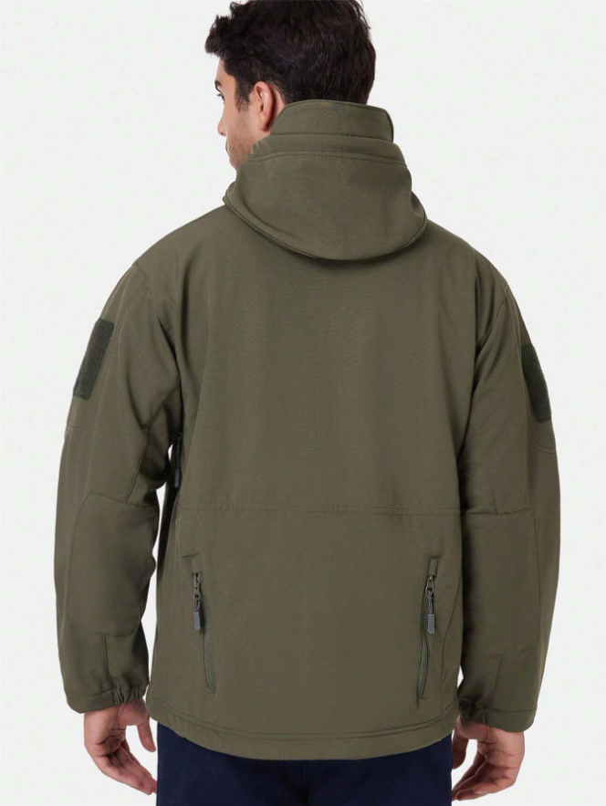 Ensemble d’extérieur imperméable et coupe-vent avec doublure polaire et six poches