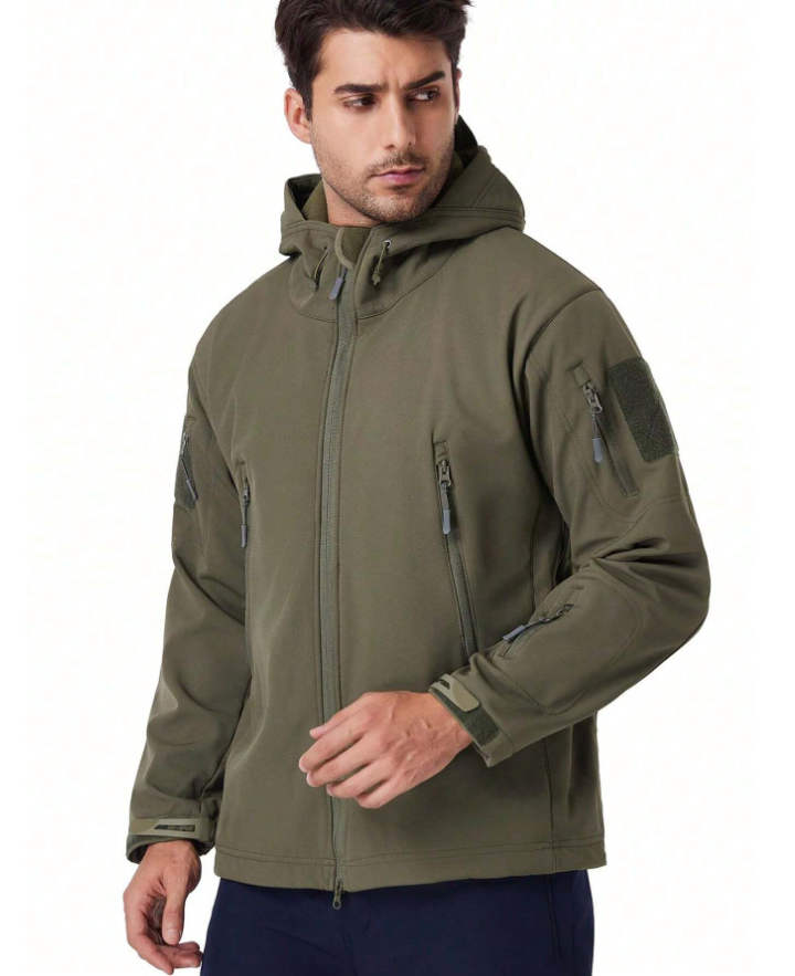 Ensemble d’extérieur imperméable et coupe-vent avec doublure polaire et six poches