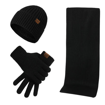 Ensemble d'hiver au style affirmé | avec bonnet, écharpe et gants au style affirmé