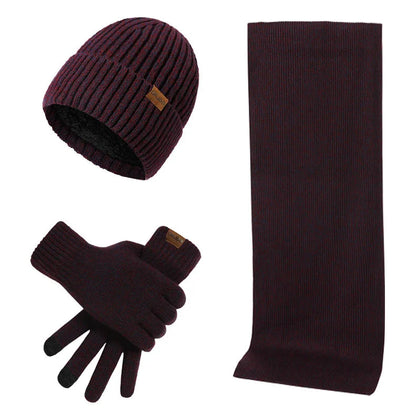 Ensemble d'hiver au style affirmé | avec bonnet, écharpe et gants au style affirmé