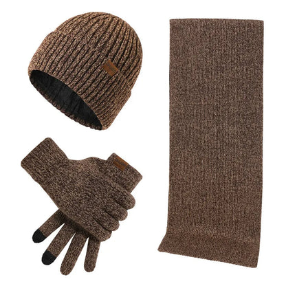 Ensemble d'hiver au style affirmé | avec bonnet, écharpe et gants au style affirmé