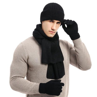 Ensemble d'hiver au style affirmé | avec bonnet, écharpe et gants au style affirmé