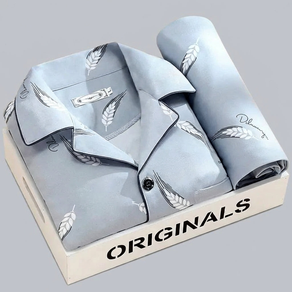 Ensemble d’intérieur à carreaux pour homme