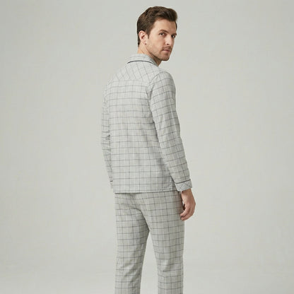 Ensemble d’intérieur à carreaux pour homme