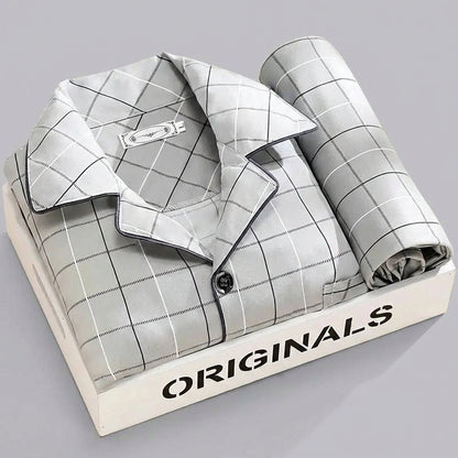 Ensemble d’intérieur à carreaux pour homme