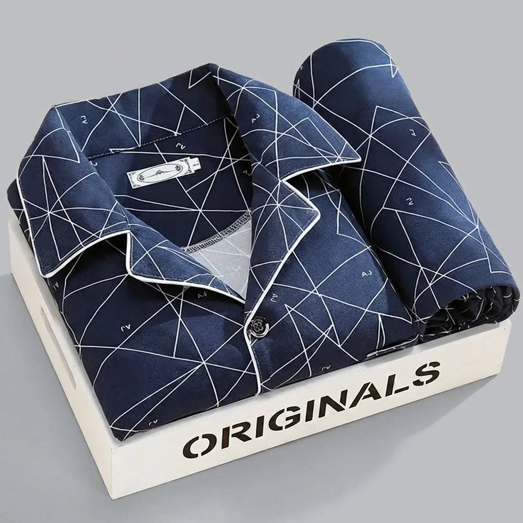 Ensemble d’intérieur à carreaux pour homme