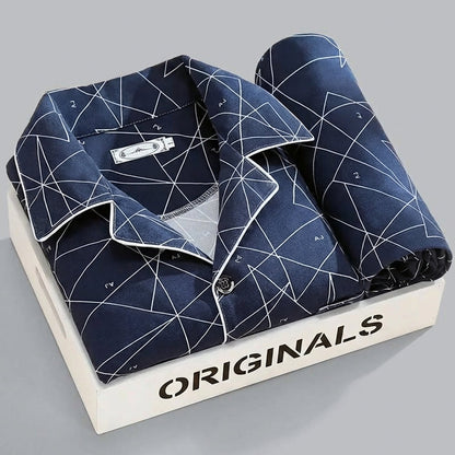 Ensemble d’intérieur à carreaux pour homme