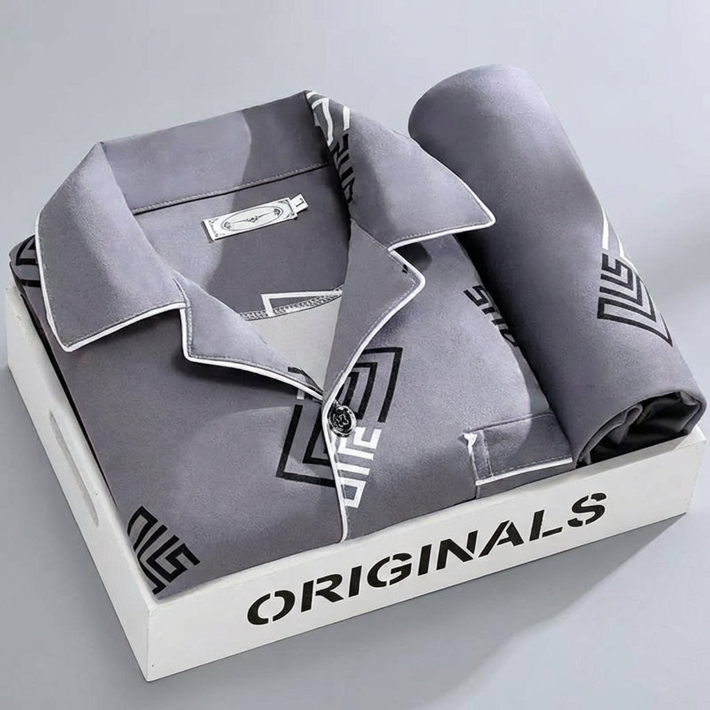 Ensemble d’intérieur à carreaux pour homme