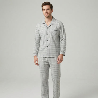 Ensemble d’intérieur à carreaux pour homme