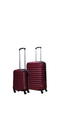 Ensemble de 2 valises rigides unisexes de voyage