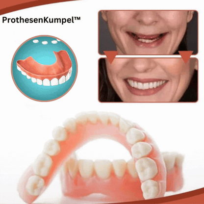 Ensemble de prothèses dentaires en silicone biocompatible pour un ajustement indolore et un sourire naturel