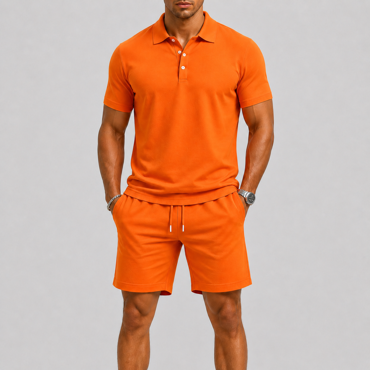 Ensemble de sport d’été pour homme – polo et short, confort léger