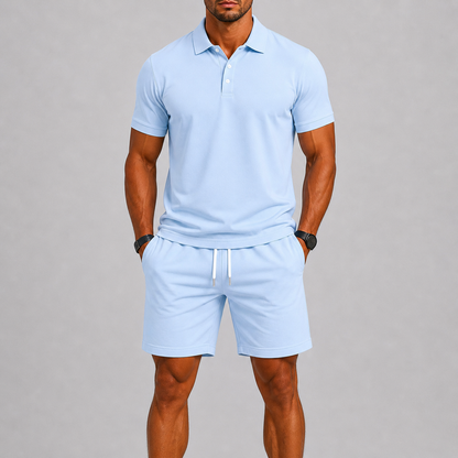 Ensemble de sport d’été pour homme – polo et short, confort léger