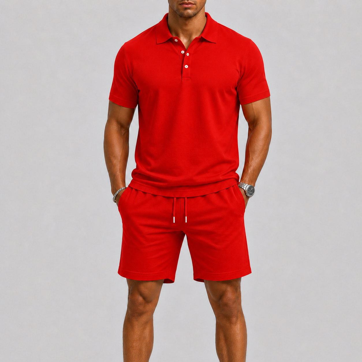 Ensemble de sport d’été pour homme – polo et short, confort léger