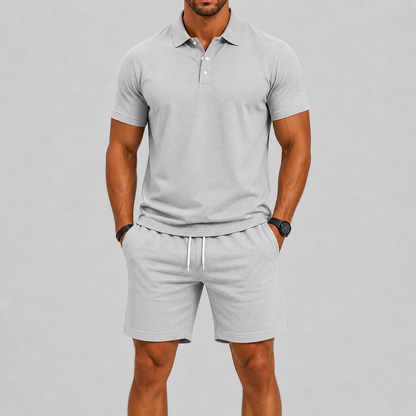 Ensemble de sport d’été pour homme – polo et short, confort léger