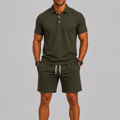 Ensemble de sport d’été pour homme – polo et short, confort léger