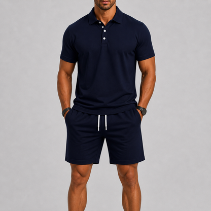 Ensemble de sport d’été pour homme – polo et short, confort léger