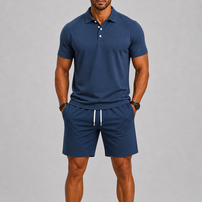 Ensemble de sport d’été pour homme – polo et short, confort léger