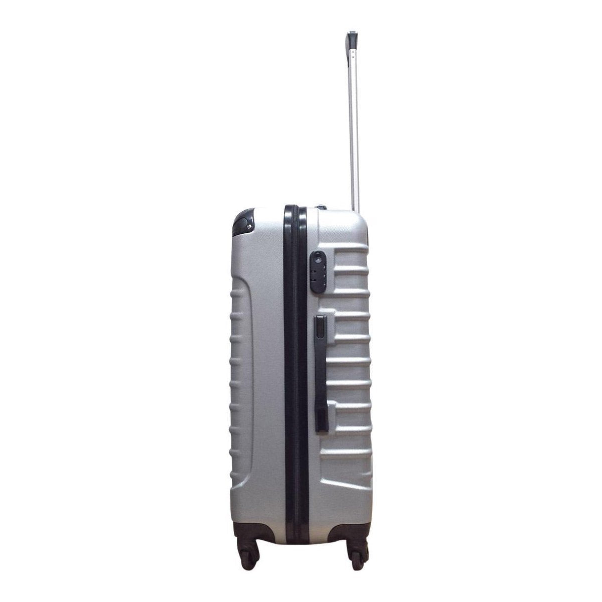 Ensemble de valises de voyage 2 pièces à coque rigide, argent